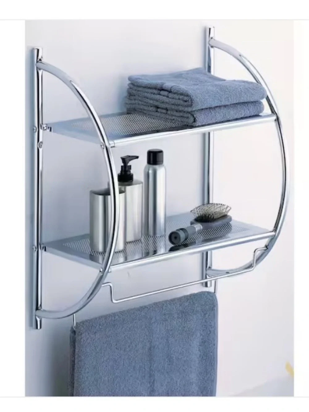 NEU HOME 2 Tier Mounting Shelf with Towel Bars